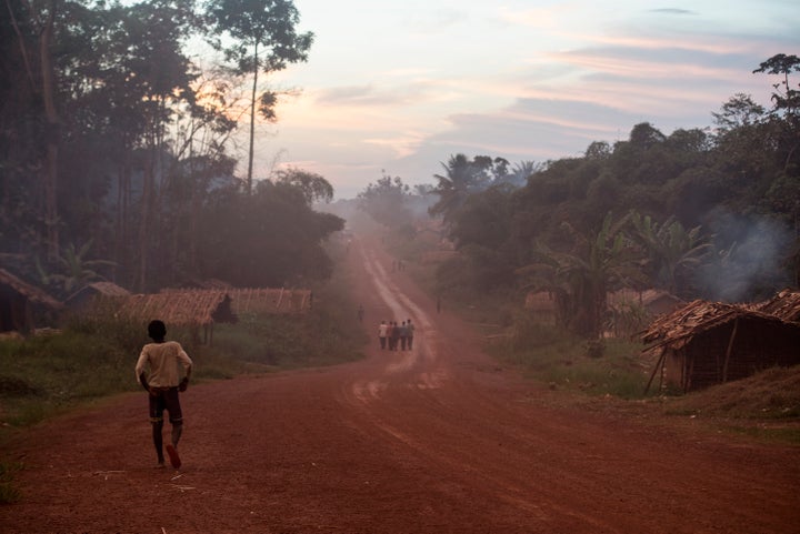 The tiny town of Salambongo, Congo, where many people are infected with neglected tropical diseases.