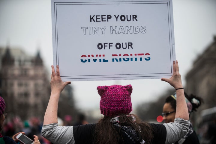 A sign from last year's march.