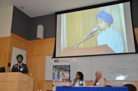<p>Discussion about bullying directed at Sikh-American children at the 2017 National Interfaith Anti-bullying Summit </p>