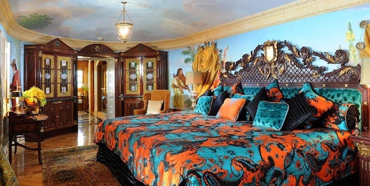 Gianni Versace's bedroom, the Villa Suite. “Luckily, because the hotel is so similar to how it was when Gianni Versace had it, the production crew didn’t have to make many changes. It’s so faithfully kept,” said Copeland.