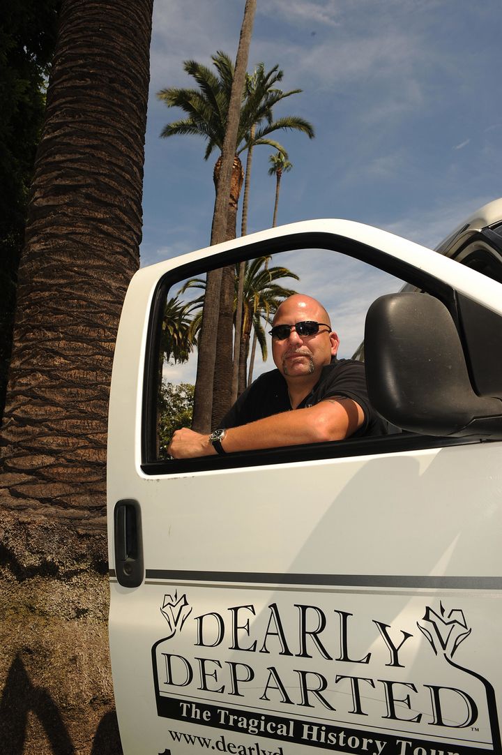Scott Michaels is the owner of Dearly Departed Tours, a company that gives tours focused on famous deaths and scandals in the Los Angeles area.