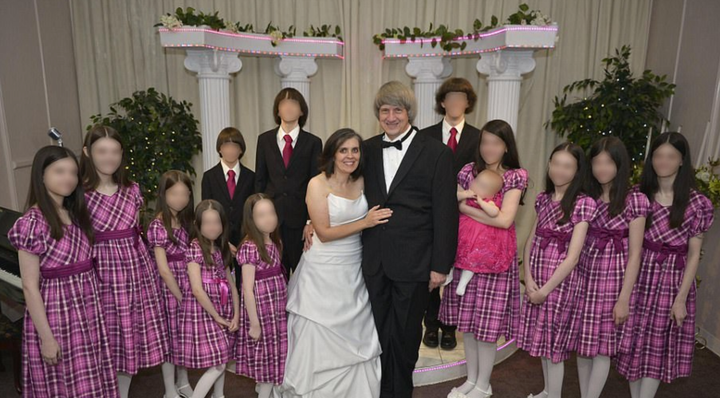 David and Louise Turpin with their 13 children