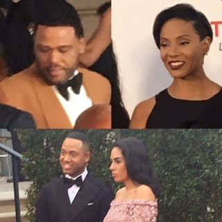 Anthony Anderson (l), MC Lyte (r) and Terrence J and companion (below) at the 49 NAACP Image Awards 