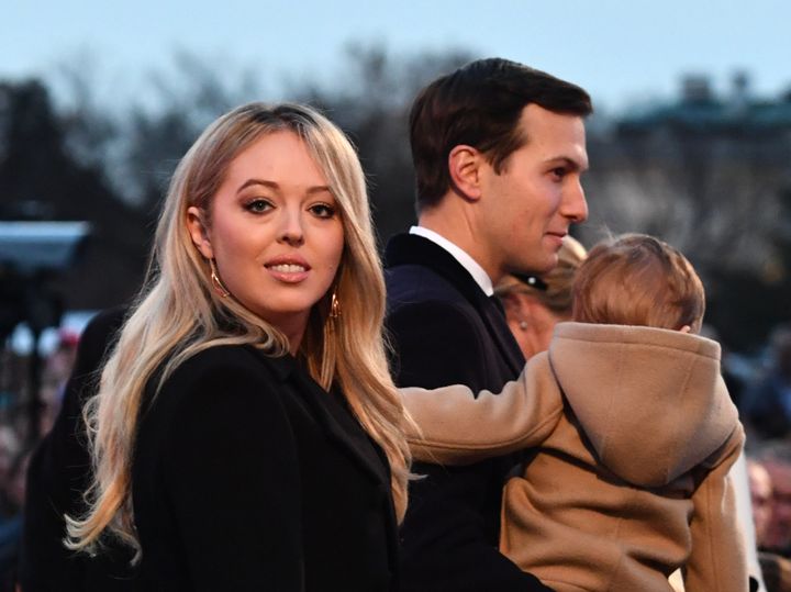 Tiffany Trump, pictured in December, helped platonic friends get married in Vegas on Sunday in a small ceremony.