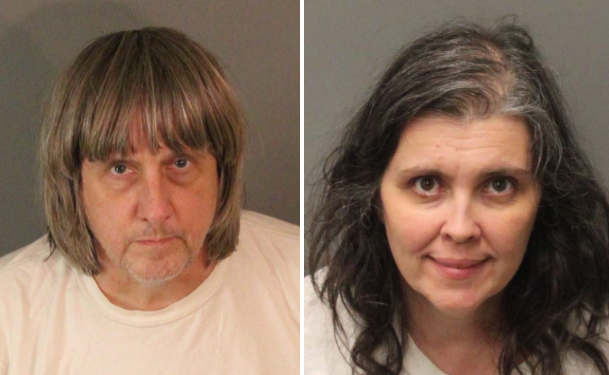 David Allen Turpin, 57, and Louise Anna Turpin, 49, were arrested on Sunday after authorities raided their home in Perris, California.