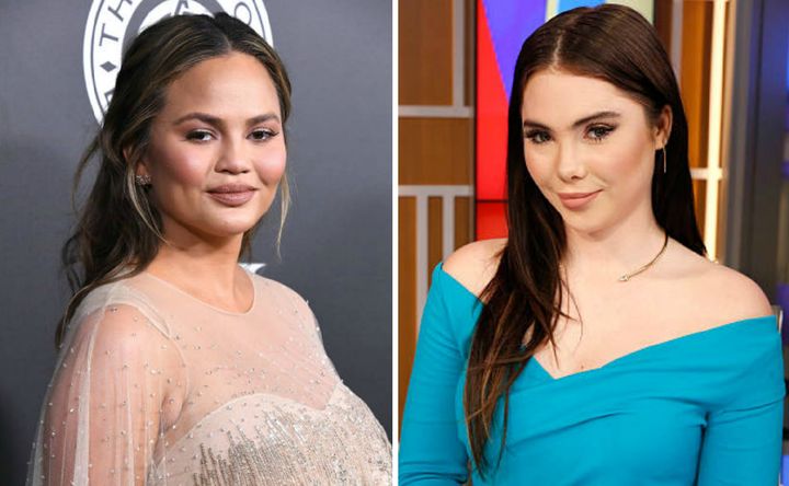 Chrissy Teigen (left) tweeted that she'd be "absolutely honored" to give McKayla Maroney a financial hand.