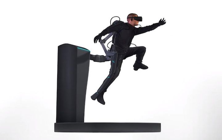 Full body immersion rig imagined by HaptX of Seattle. The company is working on low-cost haptic gloves, which consumers may see in 2019.