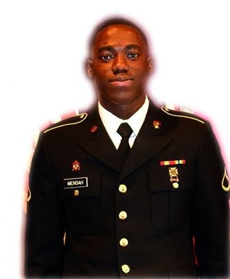 New York Army National Guard Pfc. Emmanuel Mensah. 
