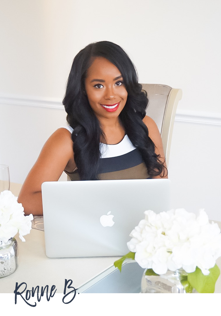 <p>Ronne Brown at her desk.</p>