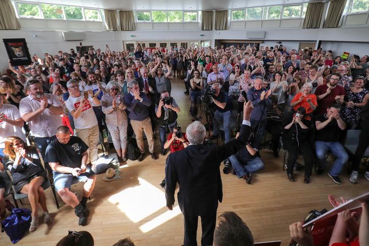 Corbyn on the campaign trail in 2017.