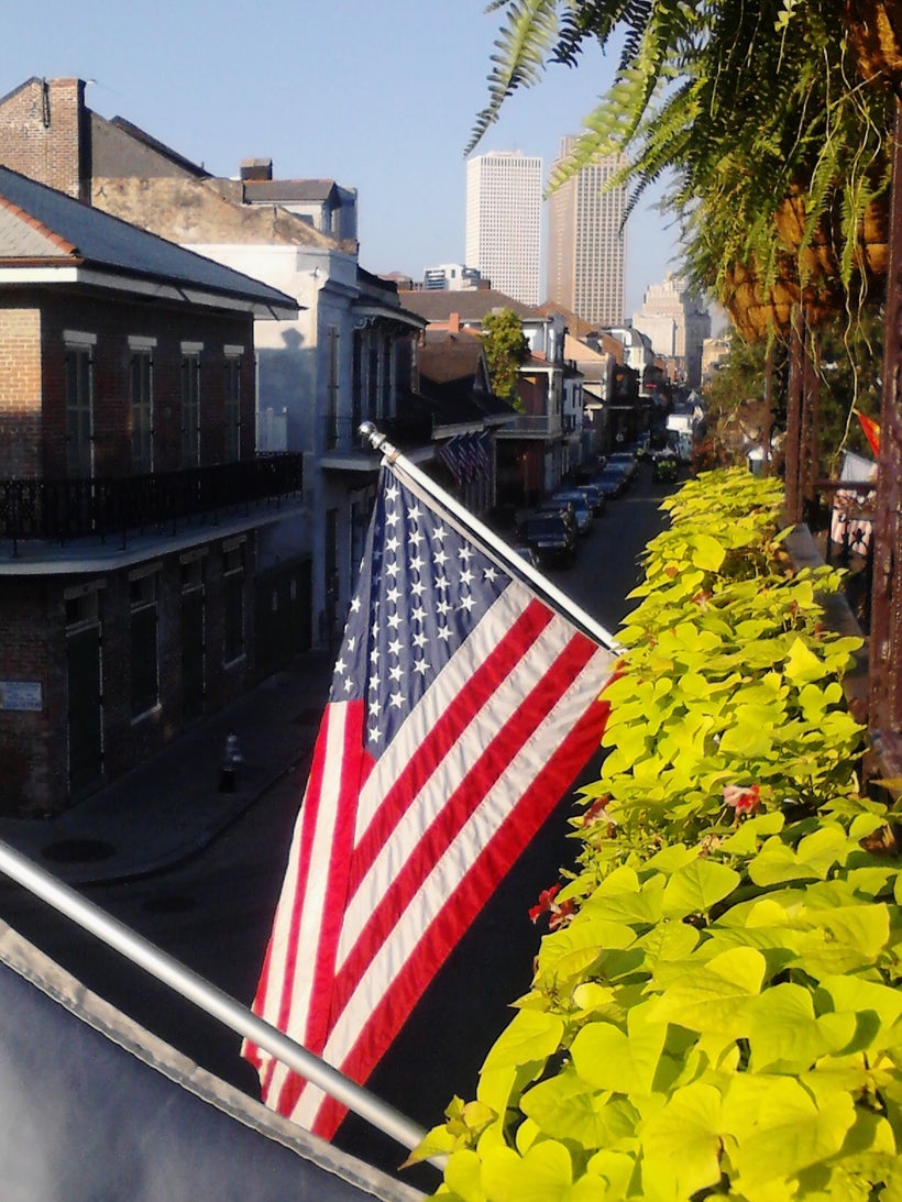 American flag, New Orleans.