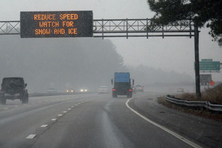North Carolina Governor Roy Cooper has declared a State of Emergency ahead of a winter storm. Interstate 40 in Morrisville is seen on Wednesday.