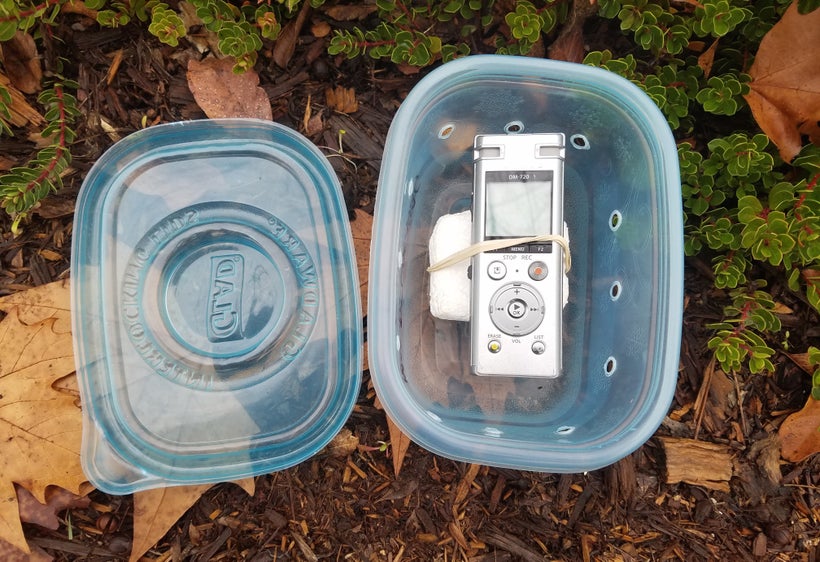 Recorders the scientists used to track bird songs.