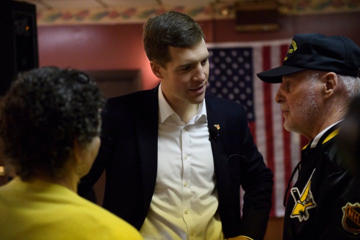 Lamb speaks to voters at the American Legion Post in Houston, Pennsylvania, on Jan. 13, 2017.