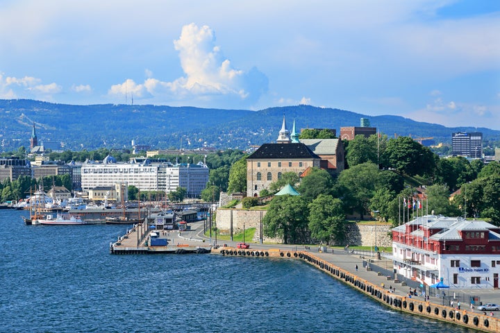 A view of the port in Oslo, Norway.