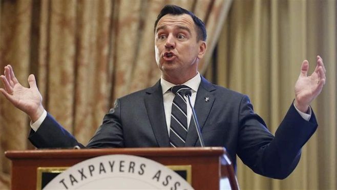 <p>Utah House Speaker Greg Hughes, a Republican, at the Utah Taxpayers Association 2018 Legislative Outlook Conference this month. On the heels of a sweeping rewrite of the nation’s tax laws signed into law in December, many states are considering big changes to state tax codes.</p>