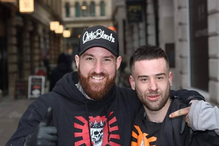 Ged King (left) and James (right) who received a free trim.