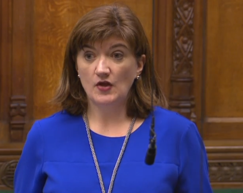 Nicky Morgan in the House of Commons. The Tory MP will be investigating RBS' conduct as chair of the Treasury Select Committee. 