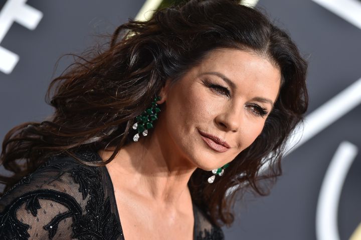 Actress Catherine Zeta-Jones attends the 75th annual Golden Globe Awards in January 2018.