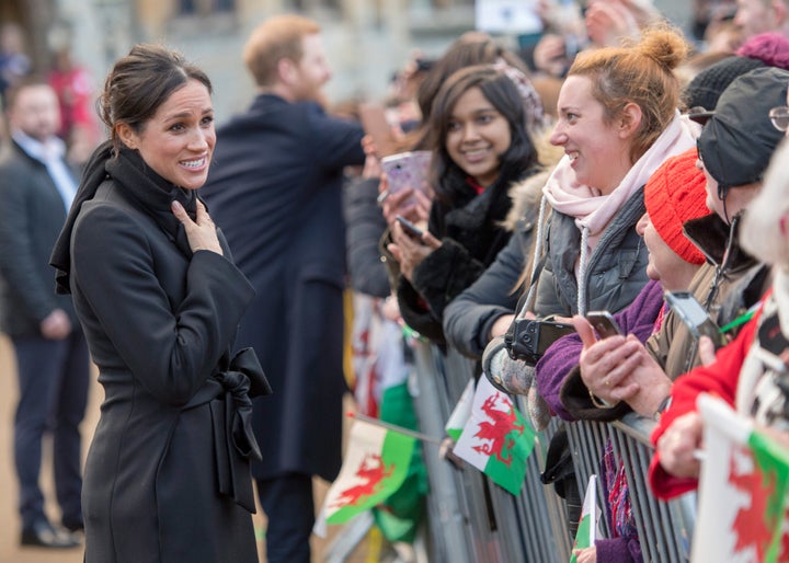 Markle clearly enjoyed chatting with everyone at the castle. 