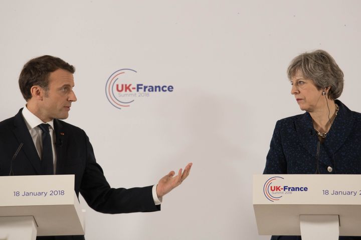 <strong>It got tricky for Theresa May and Emmanuel Macron at their press conference on Thursday</strong>