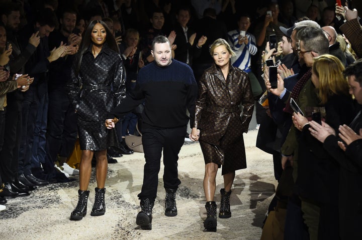 Kim Jones, the Designer Kate Moss and Naomi Campbell Reunited on