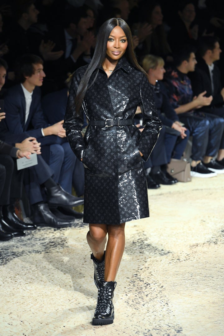 Naomi Campbell, Kate Moss Model in Louis Vuitton Menswear Runway Show