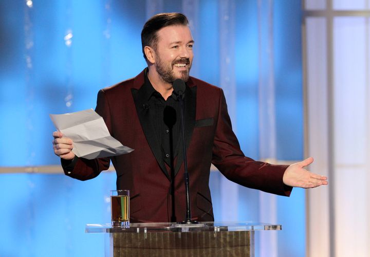 Ricky Gervais hosted the Golden Globes in 2010, 2011, 2012 and 2016