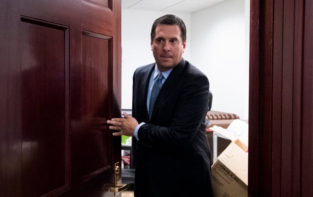Rep. Devin Nunes (R-Calif.) leaves&nbsp;a House Republican Conference meeting in