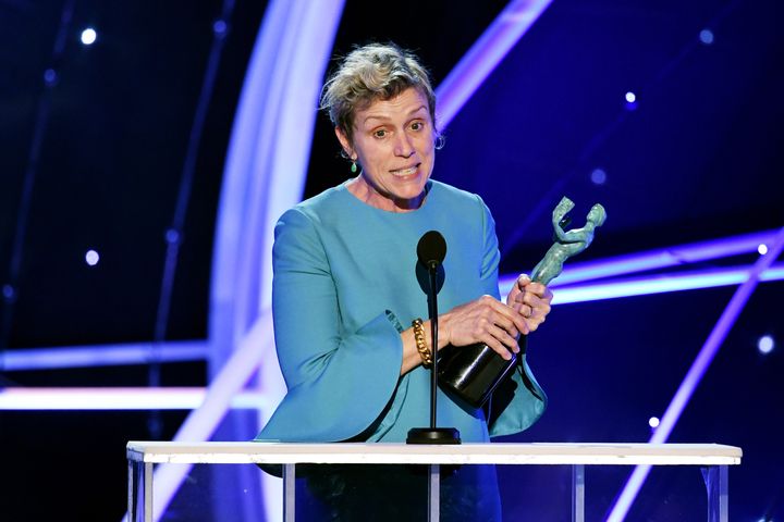 France McDormand won the Outstanding Performance By A Female Actor in a Leading Role for 'Three Billboards Outside Ebbing, Missouri'