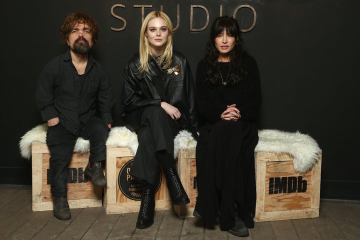 Peter Dinklage, Elle Fanning and Reed Morano at the IMDB Studio at Sundance on Jan. 21. 