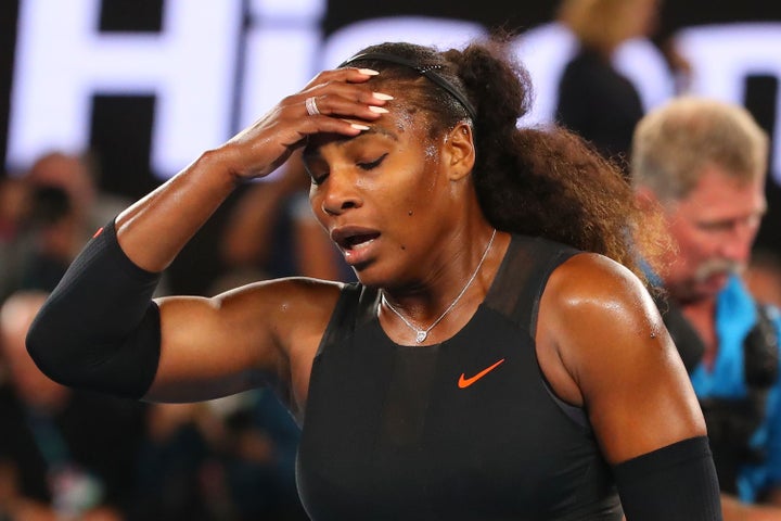 Serena Williams celebrates after winning the 2017 Australian Open. Coincidentally, this is also the face she makes when havin