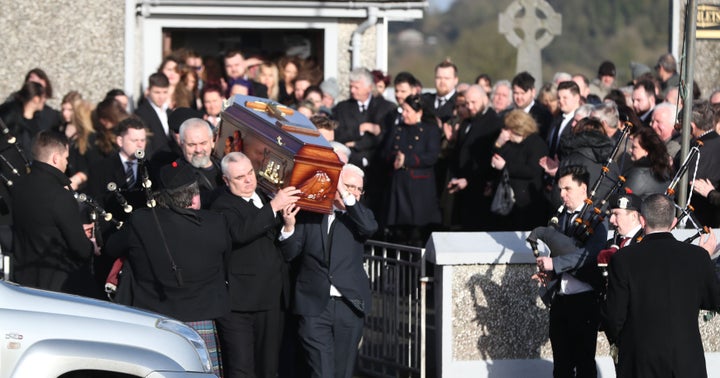 The funeral for Dolores O’Riordan took place at Saint Ailbe’s Catholic church in Ballybricken on Tuesday mor