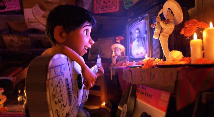 A scene from the movie "Coco." 