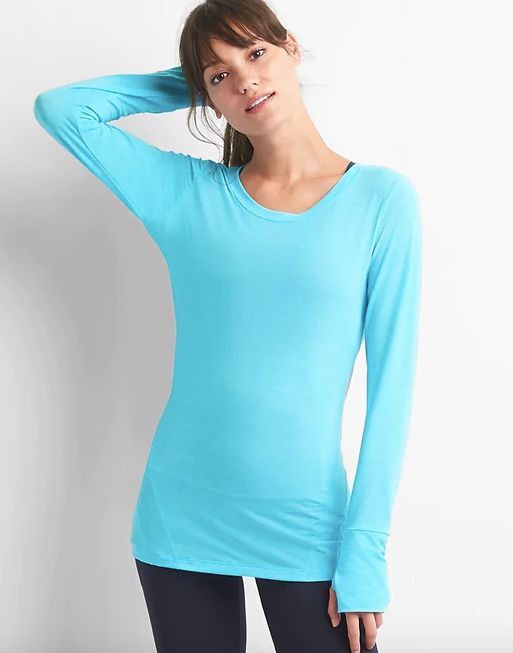 long sleeve tunic workout tops