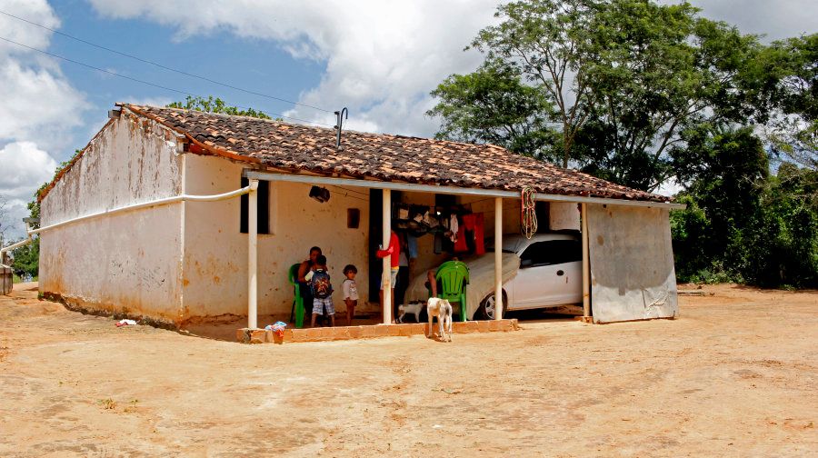 De Barros lives with her eight children in a remote area of Alagoas. To get her son Miguel to his Zika-related medical appointments, she sometimes must leave her house (pictured here) at 4 a.m.