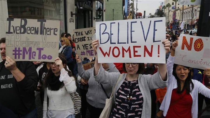 Participants march against sexual assault and harassment at the #MeToo March in Hollywood, in November. States this year will consider bills to extend the statute of limitations for addressing cases of sexual assault and abuse, among other legislation that has been given a boost by the “MeToo” movement. 