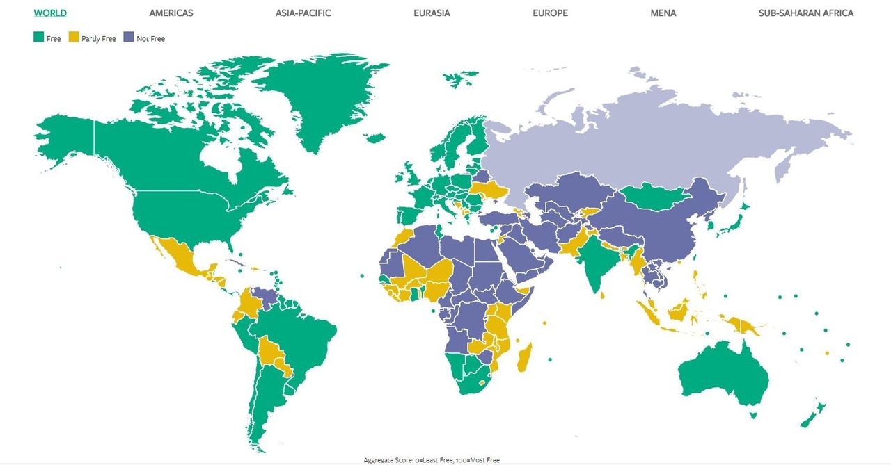 Freedom in the World 2018 Index, Freedom House