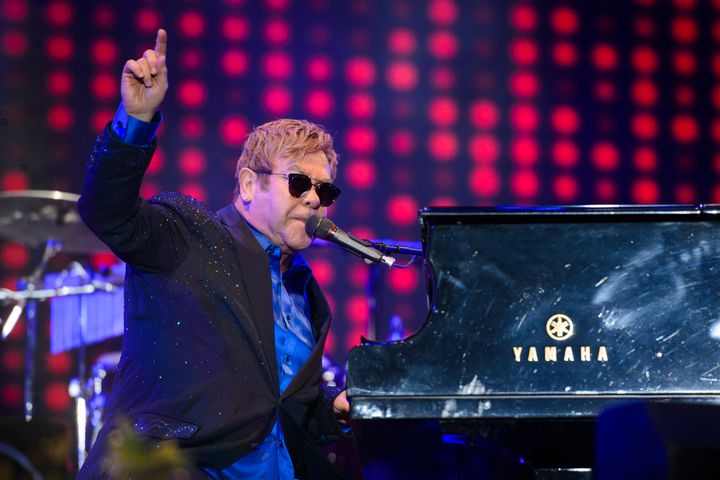 Elton on stage in 2016 