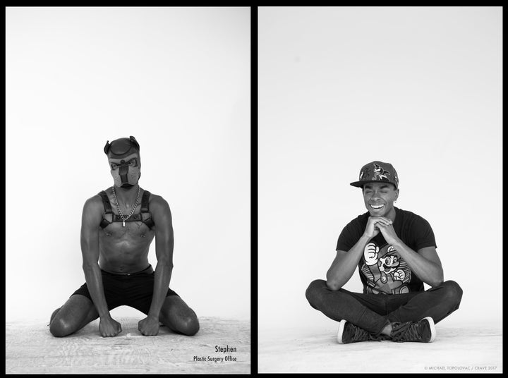 L: Stephen at Folsom. R: Stephen in his "everyday" clothing.