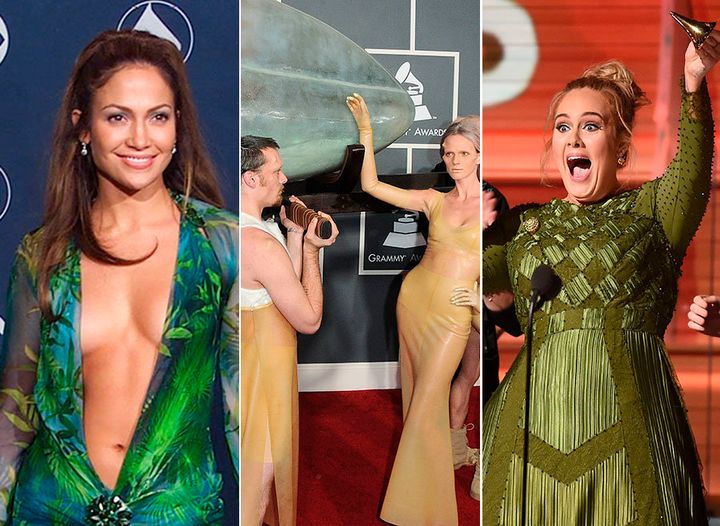 Jennifer Lopez, Lady Gaga and Adele have all got us talking at the Grammys in past years