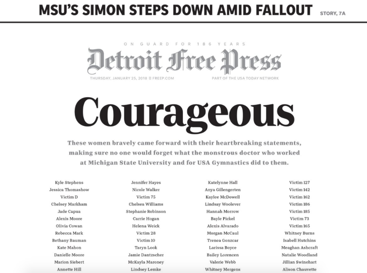 A screenshot of the Detroit Free Press' front page mock-up posted to Twitter.