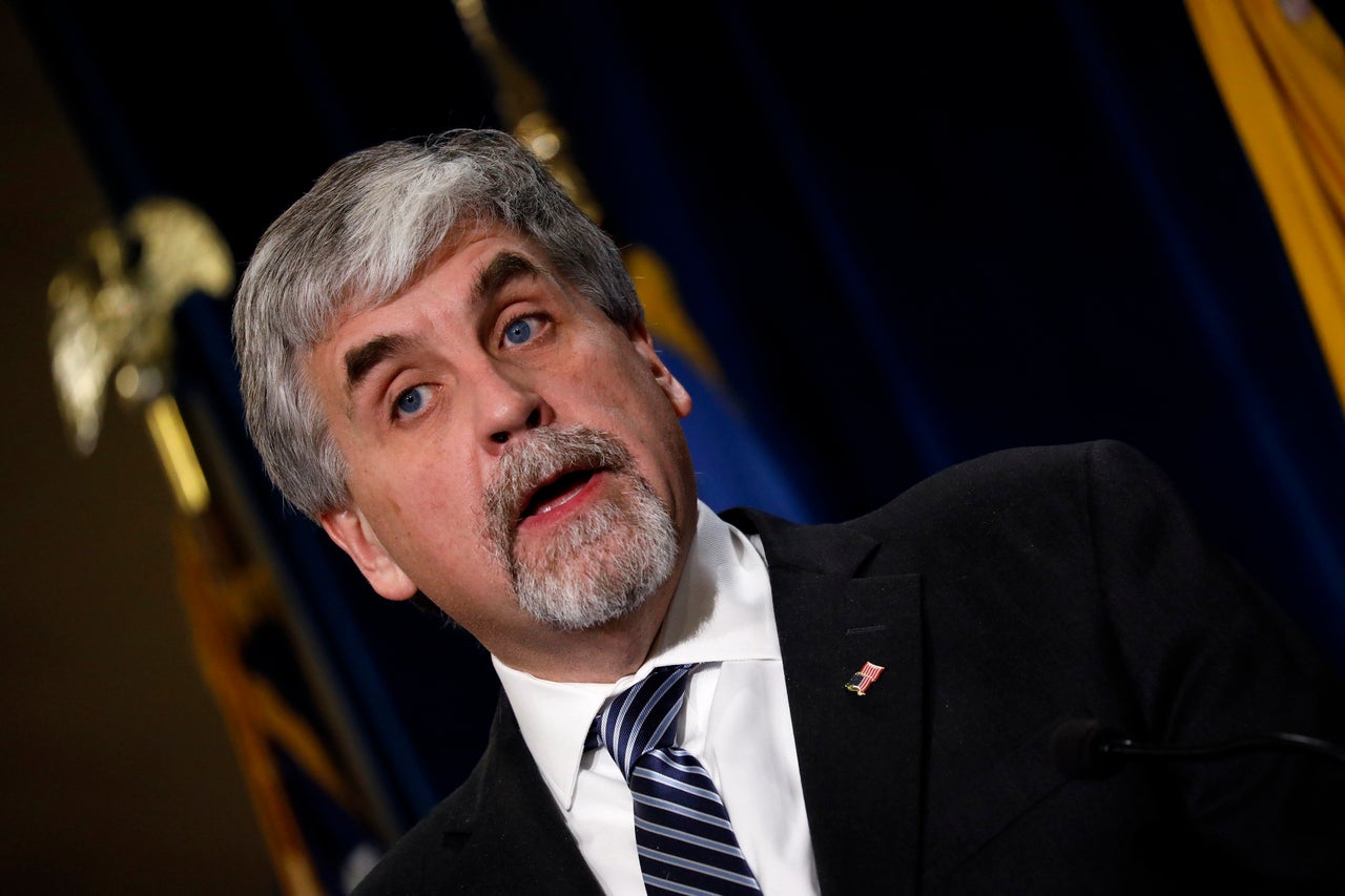 Acting Secretary Eric Hargan speaks at a news conference announcing a new division on Conscience and Religious Freedom at the Department of Health and Human Services January 18, 2018 in Washington, DC. The new division, part of the department's Office of Civil Rights, will aide medical professionals who object to certain procedures on religious grounds.
