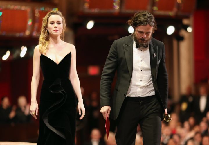Brie Larson and Casey Affleck last year