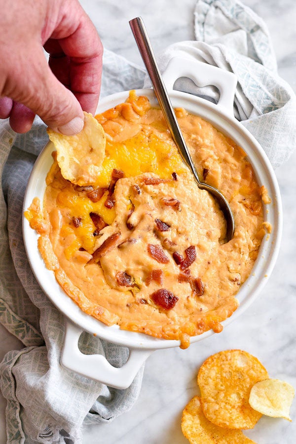 Crockpot Buffalo Chicken Dip Recipe (Feeds a Crowd!) - foodiecrush