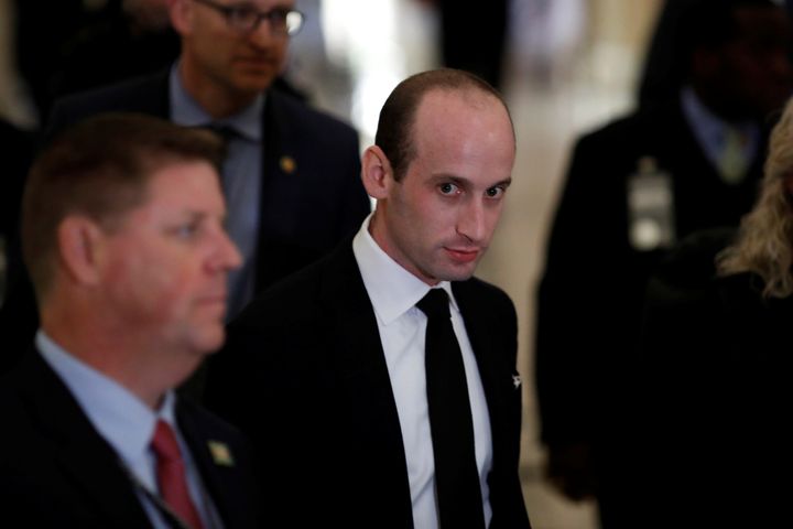 Stephen Miller seen at the Capitol on Jan. 17.