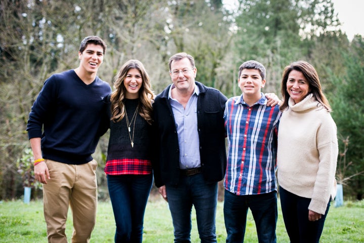 Andrew Luccock of Portland, Ore., with his family. 