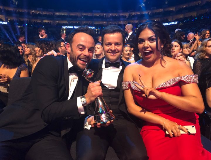 Ant and Dec with Scarlett at the NTAs