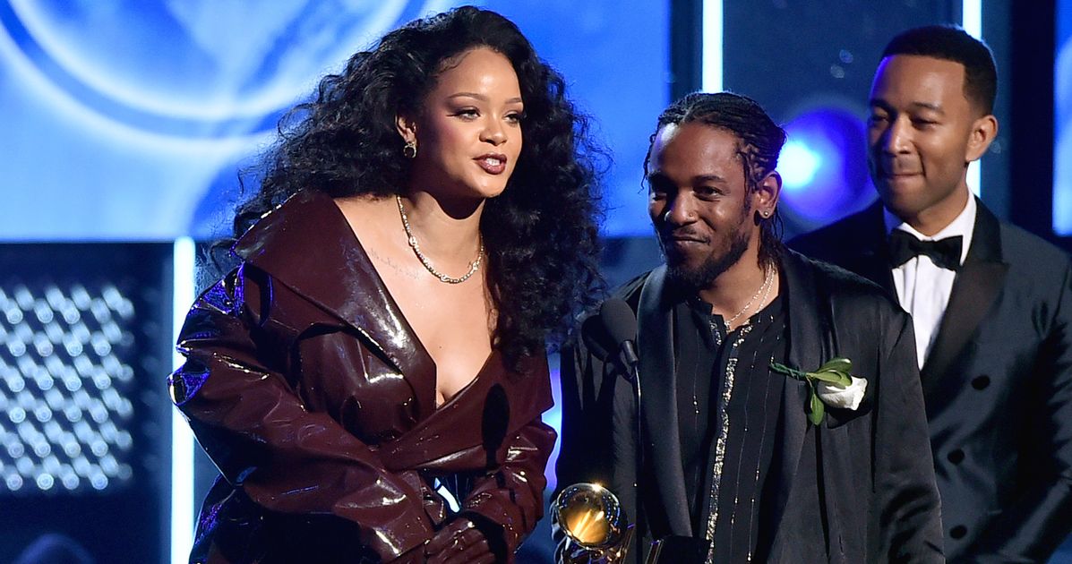 Rihanna's Grammy Trench Coat Was 'Chocolate Patent Leather' Greatness ...