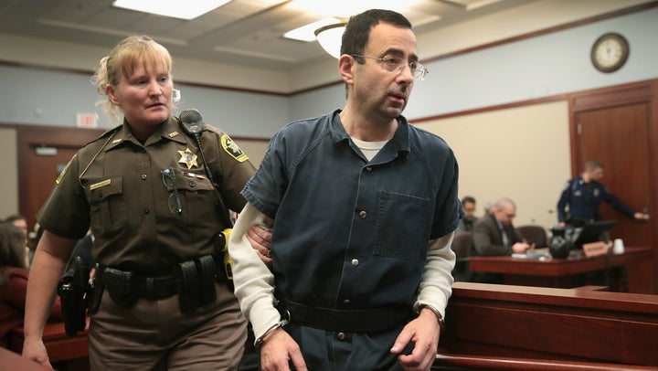 Larry Nassar in court during his sentencing hearing on Jan. 17, 2018. 